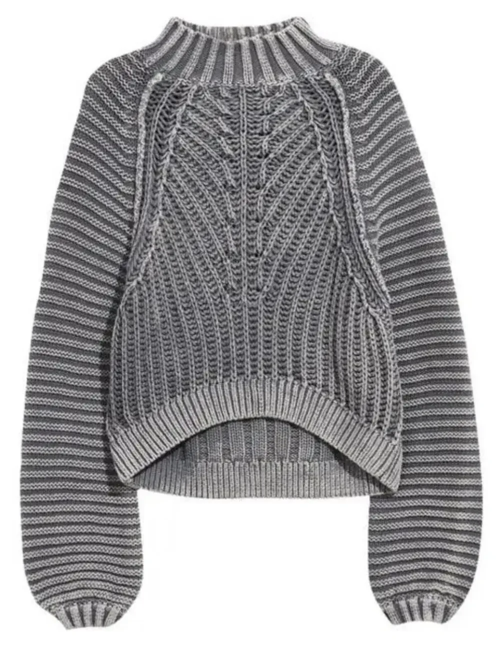 Free People Sweatheart Mock Neck Sweater In Gray - Women's Medium NWOT